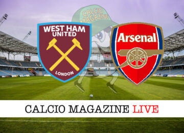 West Ham Arsenal cronaca diretta live risultato in tempo reale