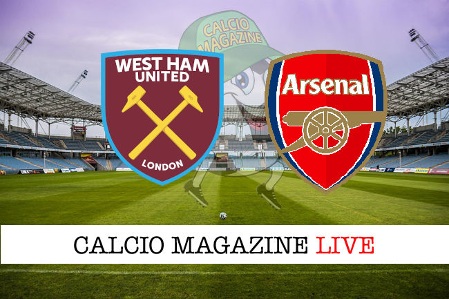 West Ham Arsenal cronaca diretta live risultato in tempo reale