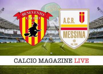 Benevento Messina cronaca diretta live risultato in tempo reale