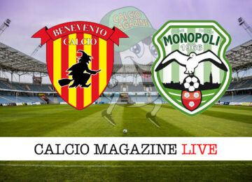 Benevento Monopoli cronaca diretta live risultato in tempo reale