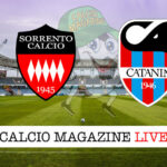 Sorrento Catania cronaca diretta live risultato in tempo reale