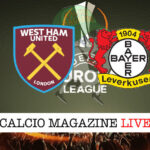 West Ham Bayer Leverkusen cronaca diretta live risultato tempo reale