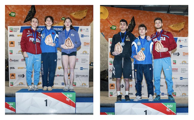 podio campionati boulder 2025
