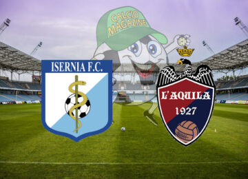 Isernia L'Aquila cronaca diretta live risultato in tempo reale