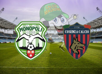 Monopoli Cosenza cronaca diretta live risultato in tempo reale