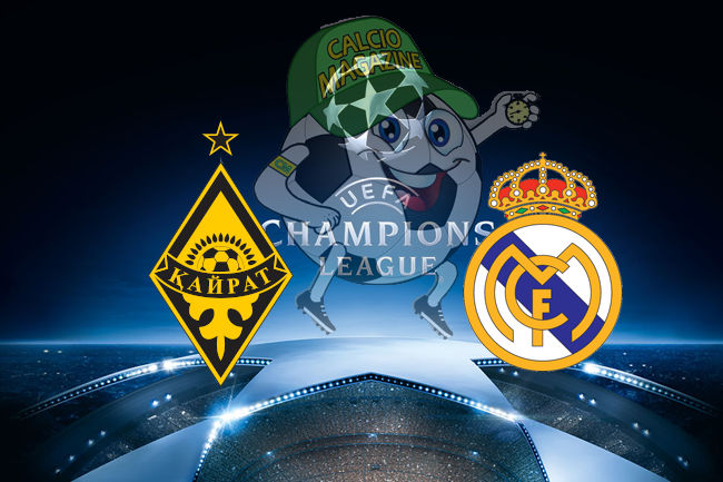Kairat Almaty Real Madrid cronaca diretta live risultato in tempo reale