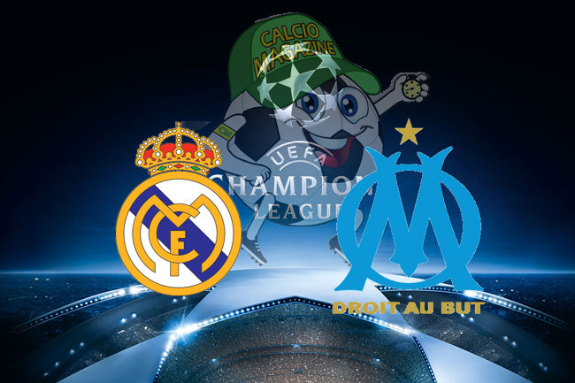 Real Madrid Marsiglia cronaca diretta risultato in tempo reale