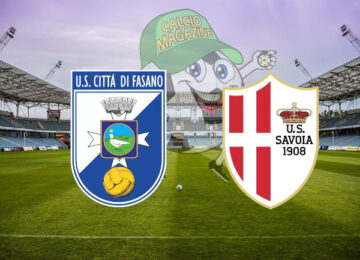Città di Fasano Savoia cronaca diretta live risultato in tempo reale
