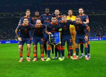 Inter in posa prima di un match