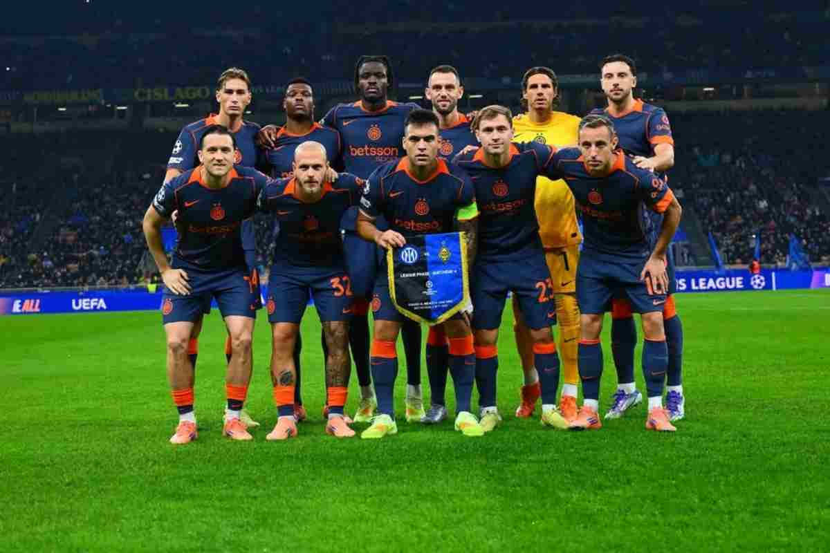 Inter in posa prima di un match