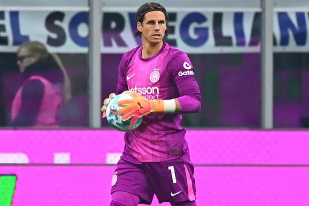 Yann Sommer in campo con l'Inter