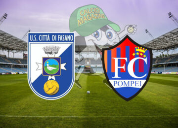Città di Fasano Pompei cronaca diretta live risultato in tempo reale