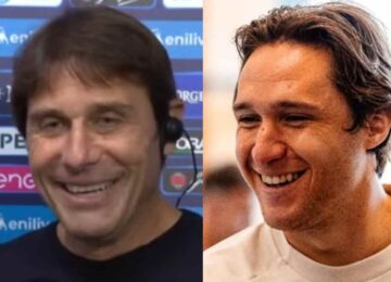 Antonio Conte e Federico Chiesa in primo piano