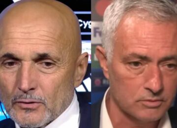 Luciano Spalletti e José Mourinho in primo piano