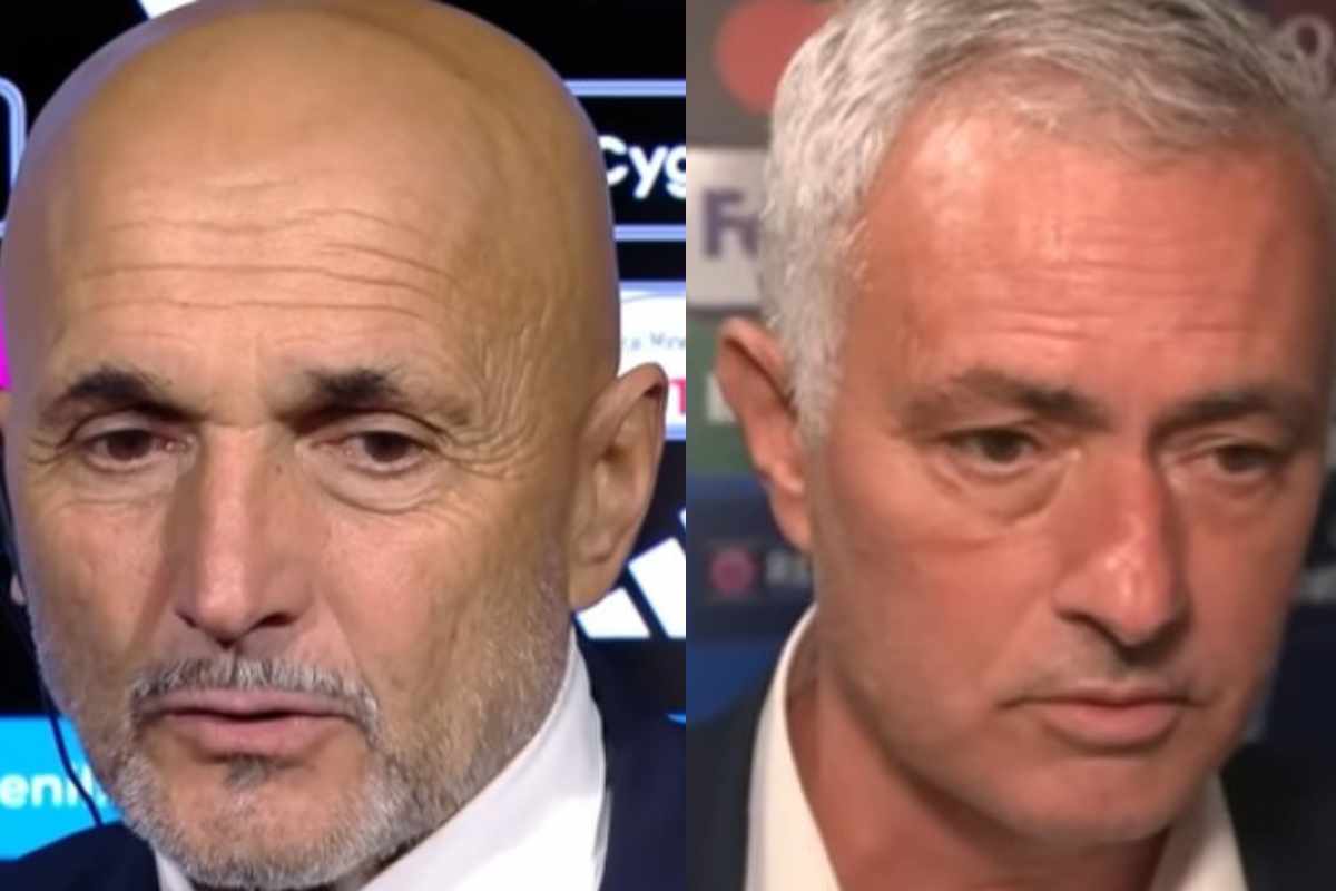 Luciano Spalletti e José Mourinho in primo piano