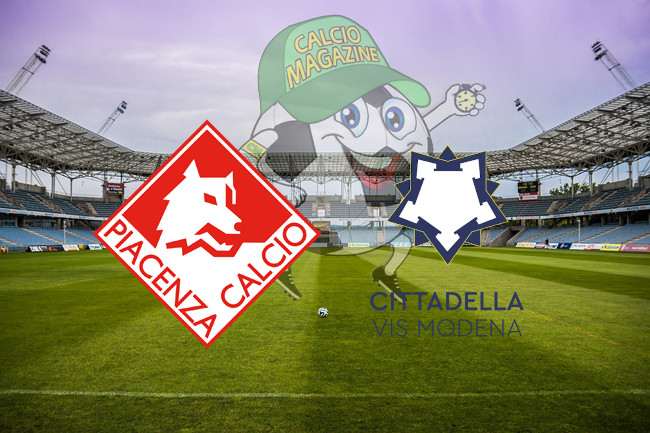 Piacenza Cittadella Vis Modena cronaca diretta live risultato in tempo reale