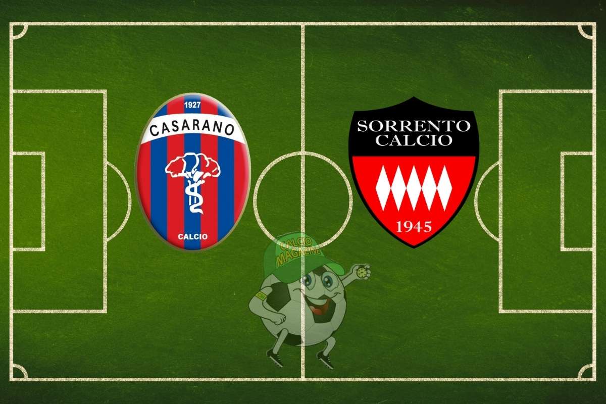 Casarano Sorrento cronaca diretta live risultato in tempo reale