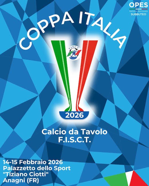 coppa italia subbuteo 14-15 febbraio 2026
