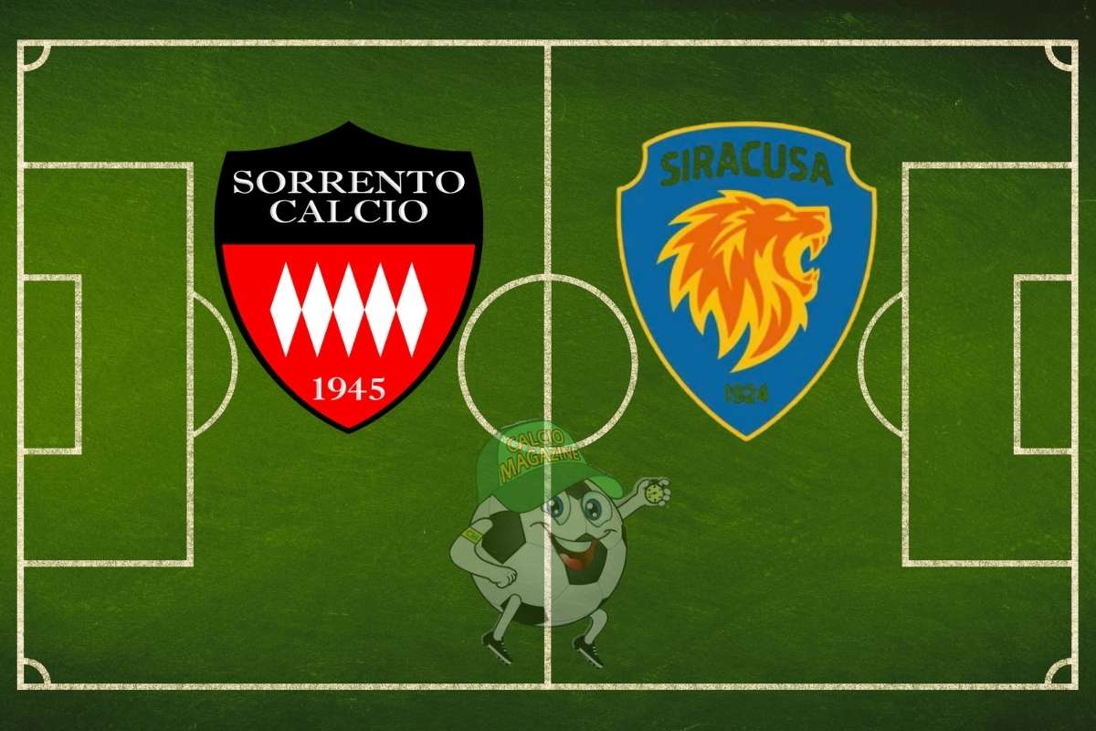 Sorrento Siracusa cronaca diretta live risultato in tempo reale