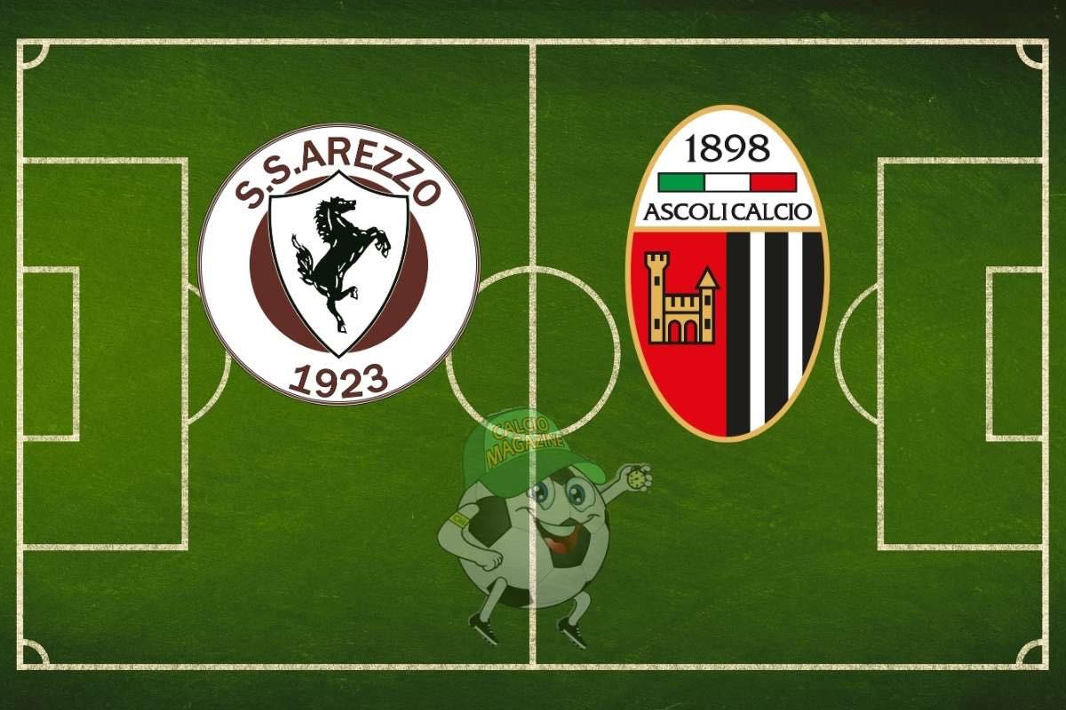 Arezzo Ascoli cronaca diretta live e risultato in tempo reale