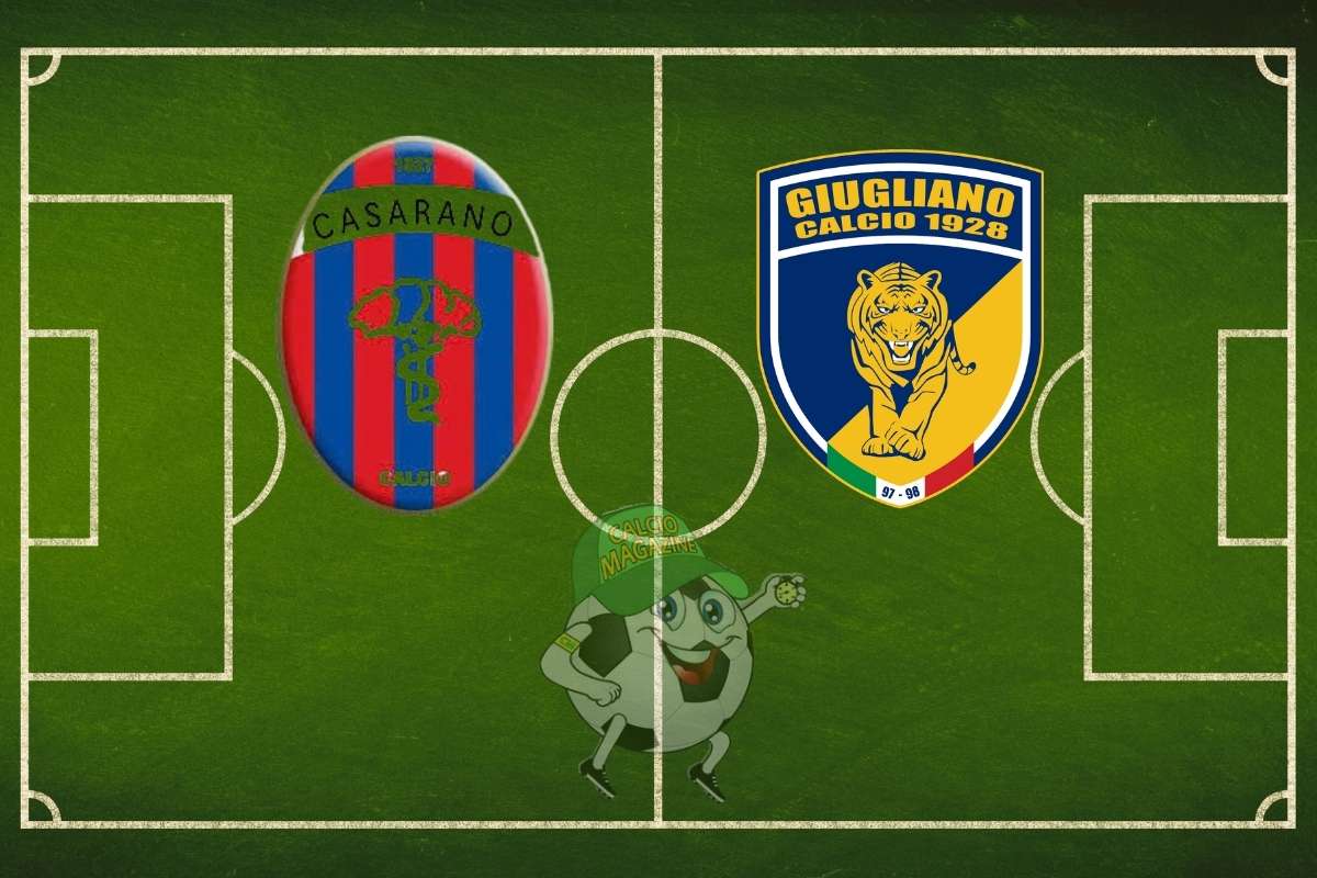 Casarano Giugliano cronaca diretta live e risultato in tempo reale