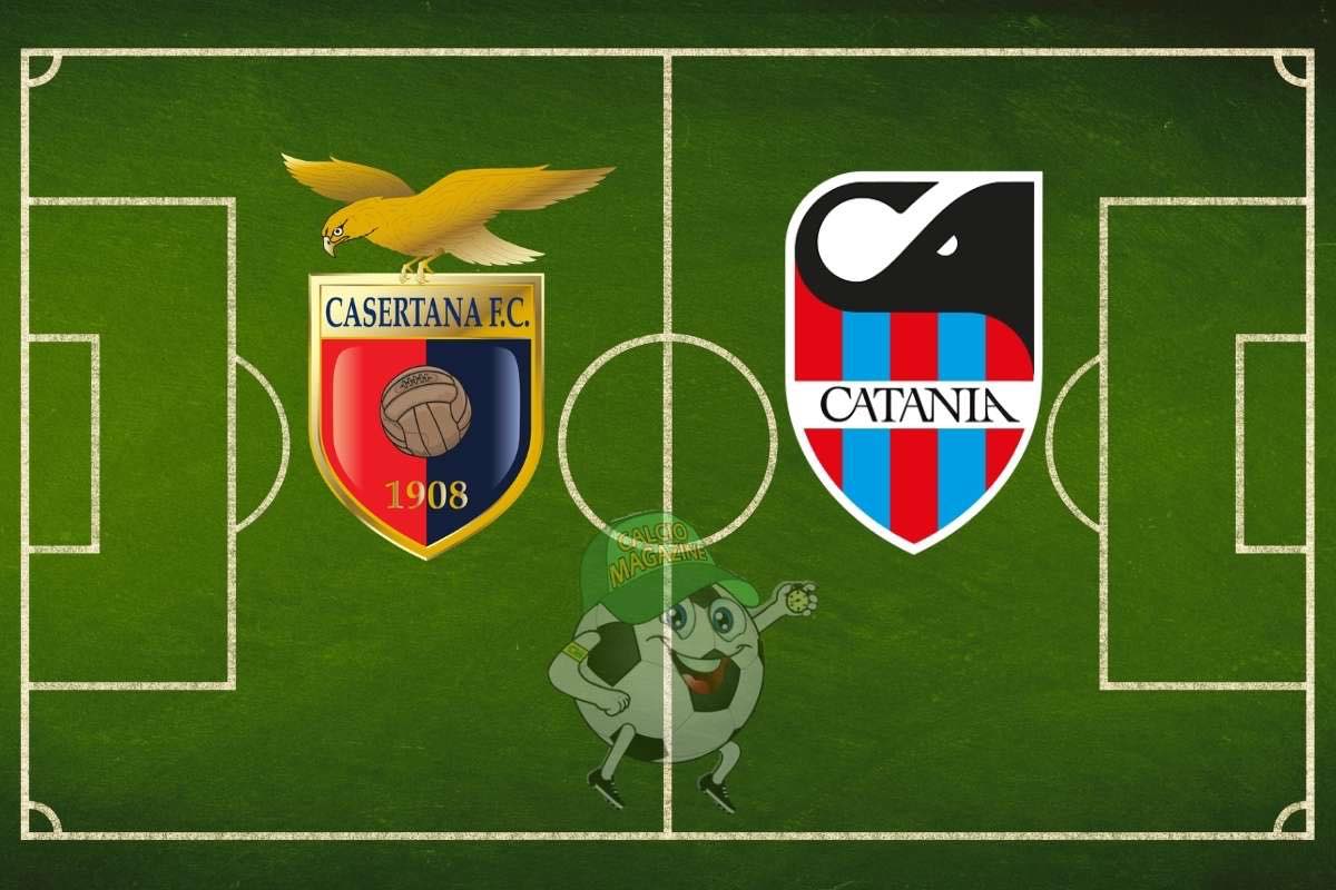 Casertana Catania cronaca diretta live risultato in tempo reale