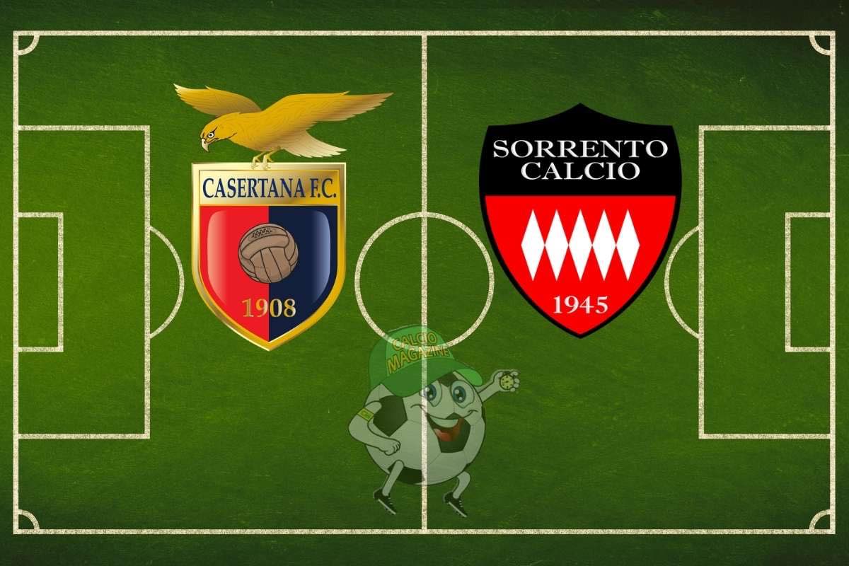 Casertana Sorrento cronaca diretta live e risultato in tempo reale