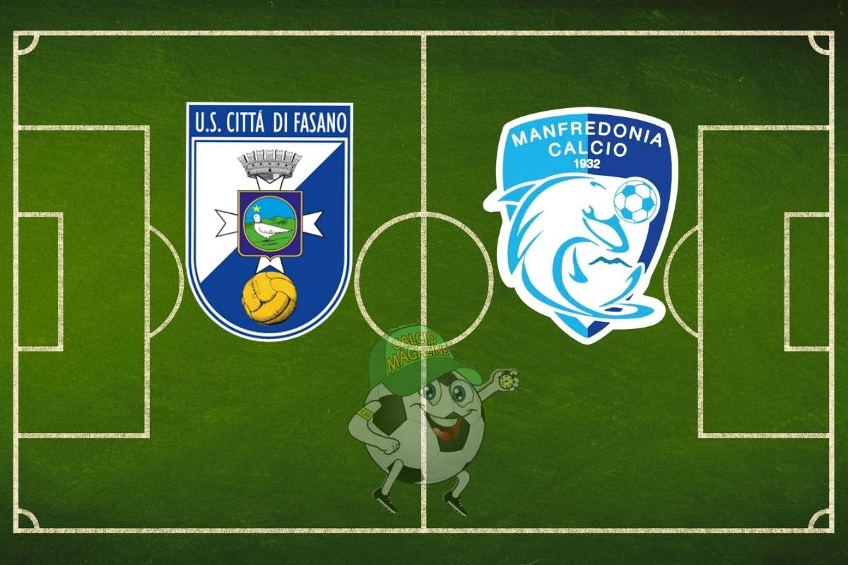 Città di Fasano Manfredonia cronaca diretta live e risultato in tempo reale