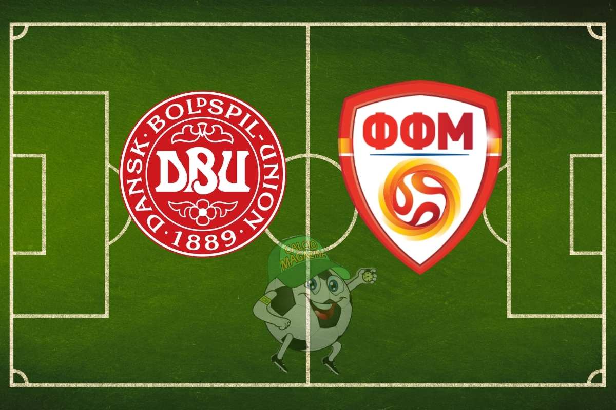 Danimarca Macedonia del Nord cronaca diretta live e risultato in tempo reale