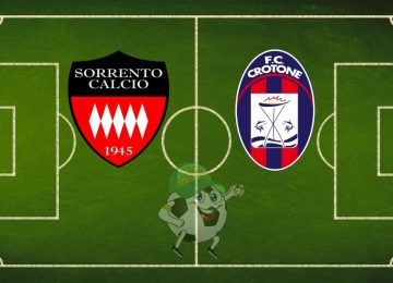 Sorrento Crotone cronaca diretta live e risultato in tempo reale