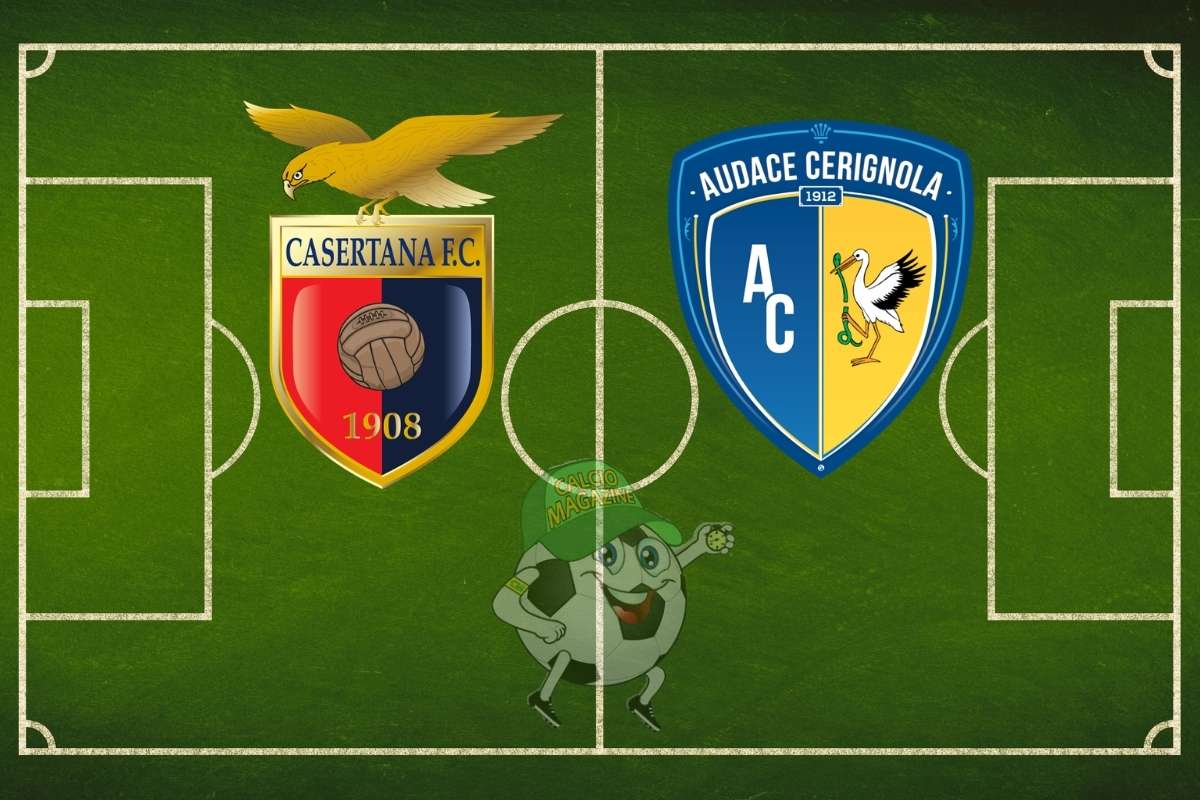 Casertana Audace Cerignola cronaca diretta live e risultato in tempo reale