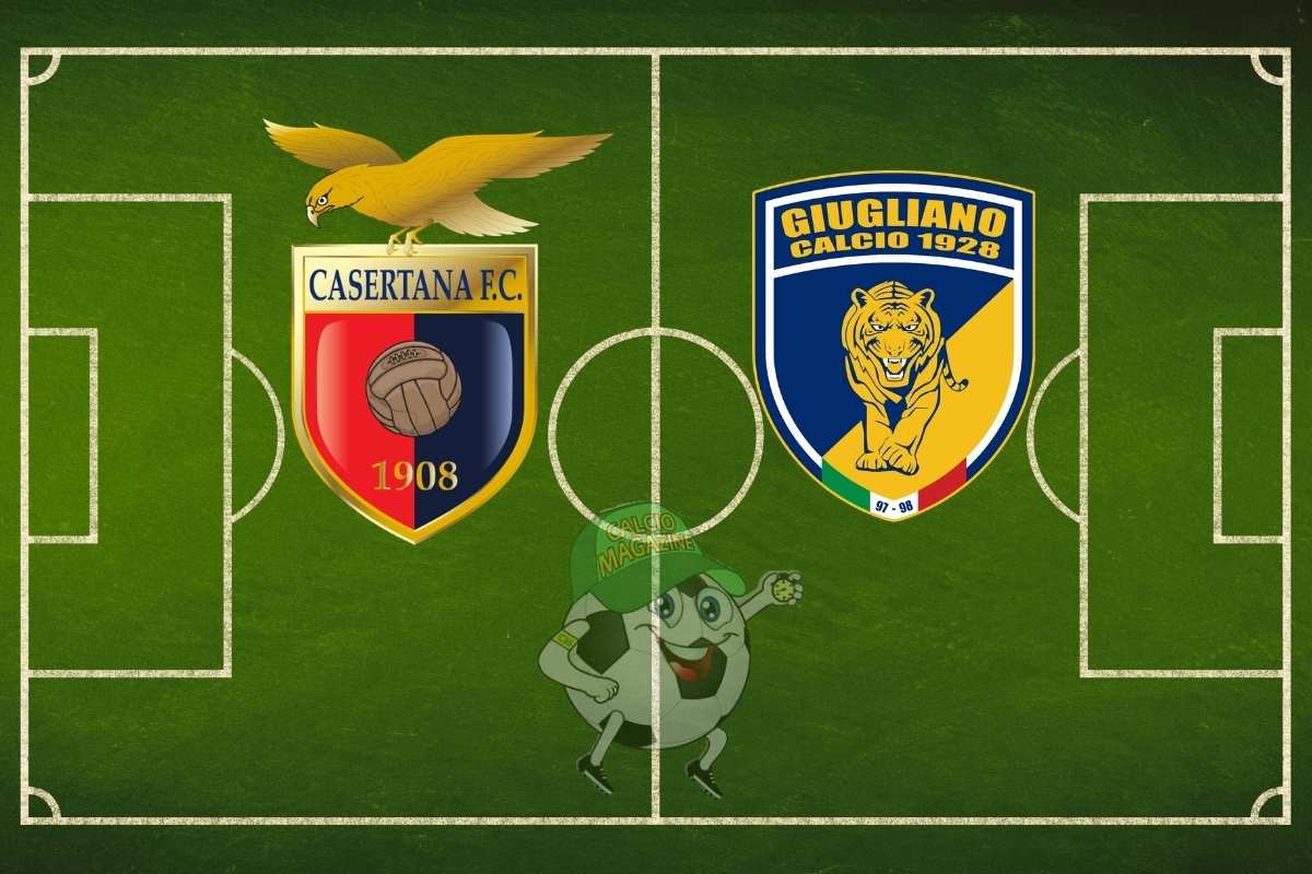 Casertana Giugliano cronaca diretta live e risultato in tempo reale