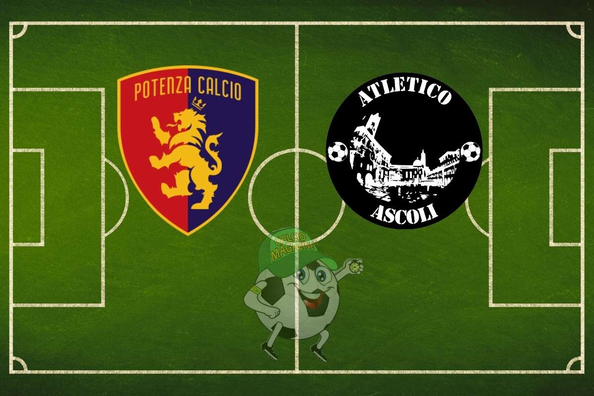 Potenza Atletico Ascoli cronaca diretta live e risultato in tempo reale