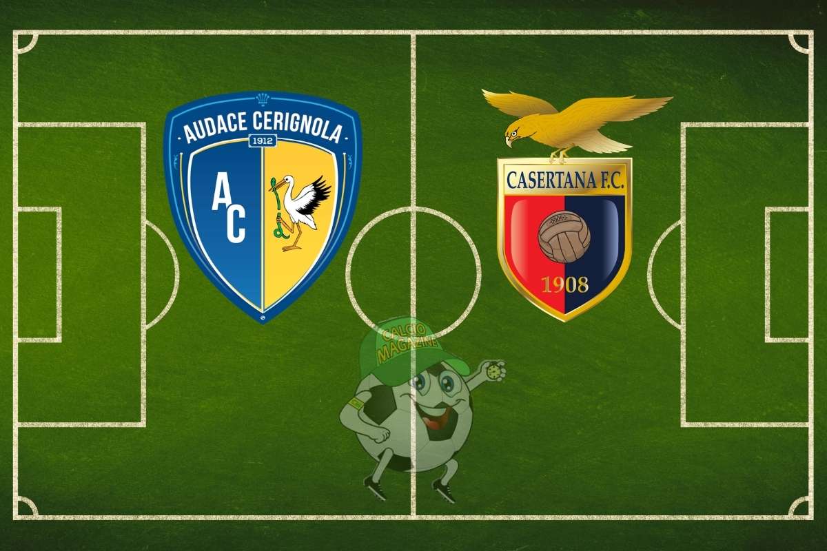 Audace Cerignola Casertana cronaca diretta live risultato in tempo reale