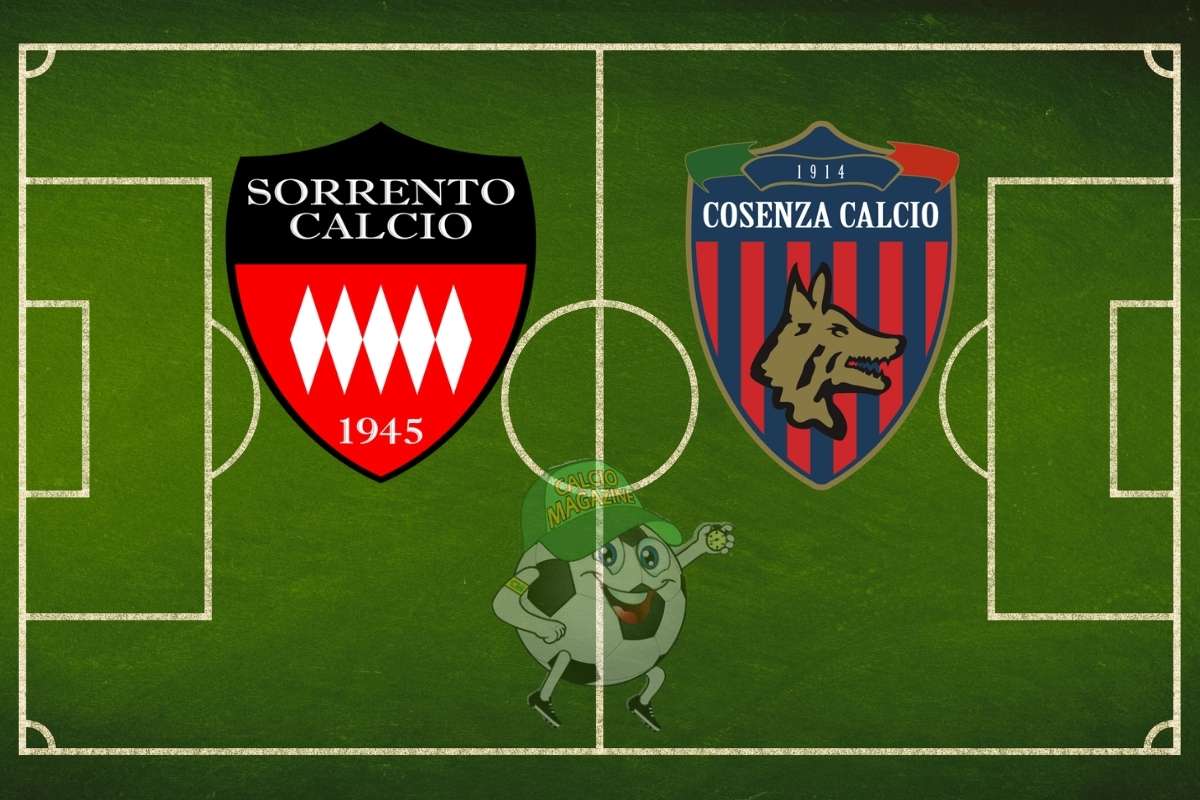 Sorrento Cosenza cronaca diretta live risultato in tempo reale